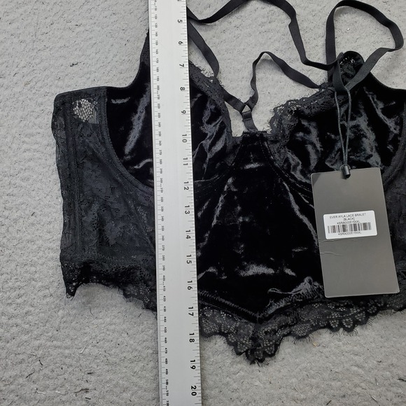 KILLSTAR Ever Ayla Velvet Lace Bralette Corset Women XXL Black Gothic KSRA000515 - Picture 3 of 10